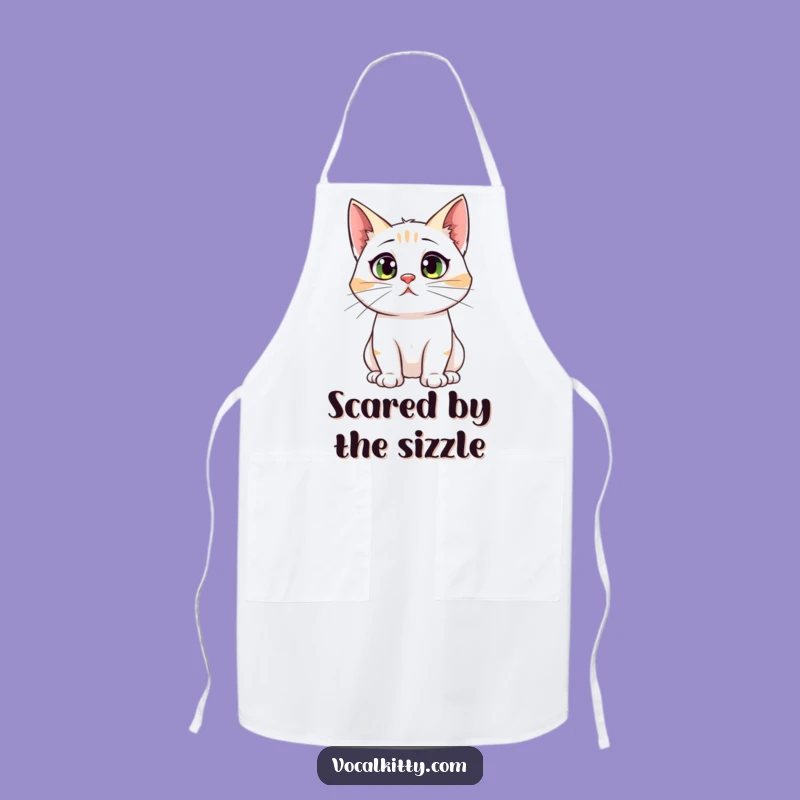 Funny Cat Big Ears Apron: Cook with Caution, Feline's Perfect Gift