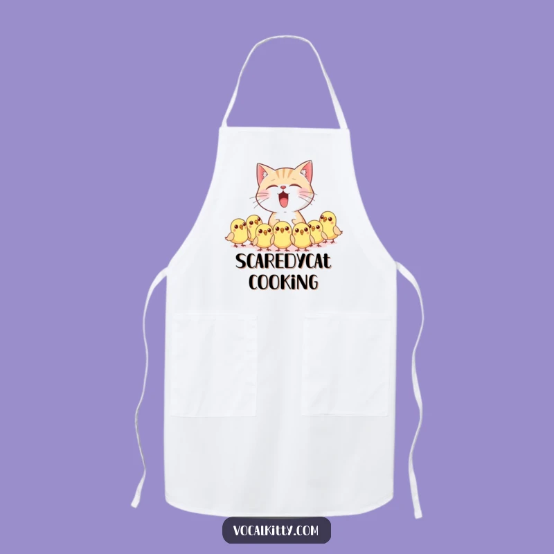 Funny Cat Meow Apron - Kitchen Chaos Loud Startle Chef Gift