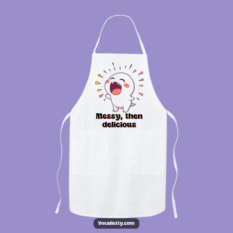 Funny Rainbow Noise Apron: Character's Loud Mouth, Kitchen Sound Fun
