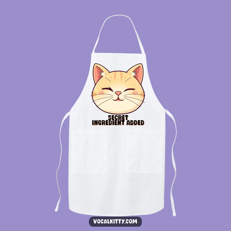 Funny Winking Cat Apron: Kitchen Charm with Playful Whiskers, Ideal Gift
