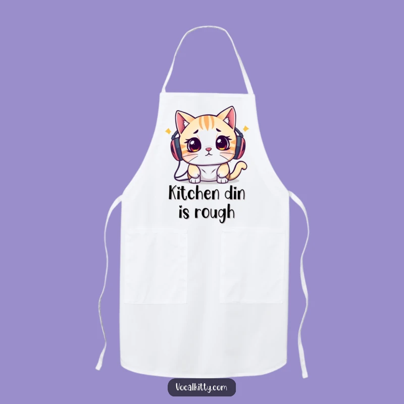Funny Overwhelmed Cat Speakers Apron: Cook in Peace (or Try To!)