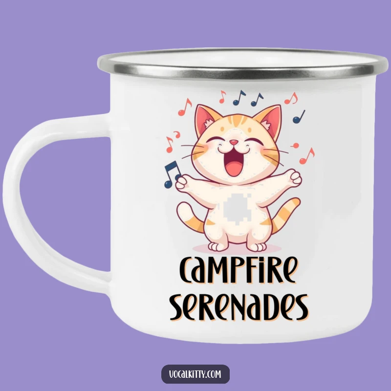 Funny Adventure Mug: Singing Cat with Joyful Melody