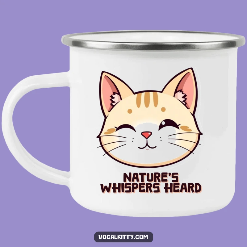 Funny Alert Cat Head Camping Mug: Adventure Focus - Perfect Funny Gift