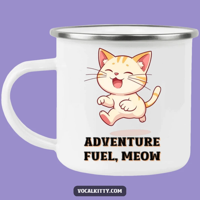 Funny Cat Camping Mug: Adventure Whiskers, Perfect Trail Companion Gift
