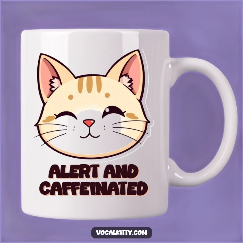 Funny Alert Cat Head Mug: Perked Ears, Vibrating Whiskers - Perfect Funny Gift