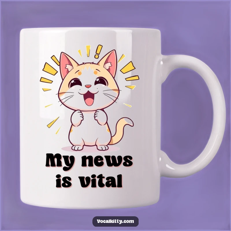 Funny Cat Announcing Loudly Mug - The Perfect Humorous Gift for Cat Lovers!