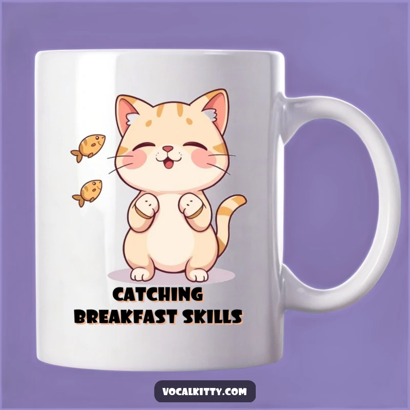 Funny Cat Juggling Fish Mug: A Hilarious Gift for Talented Feline Fans