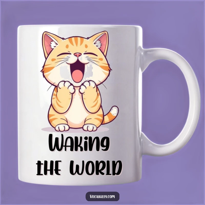 Funny Cat Yelling Mug: Hilarious Pet Gift for Loud Cat Lovers
