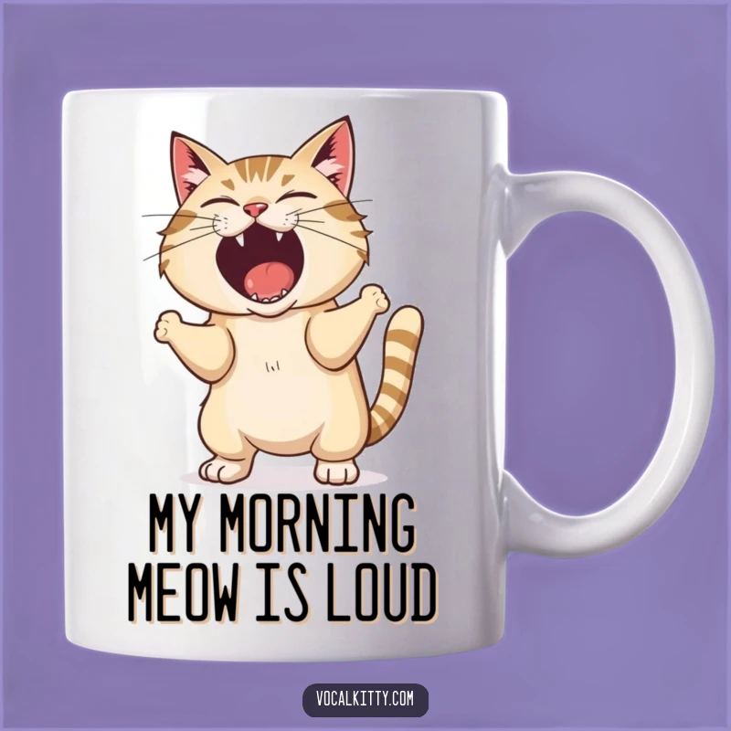Funny Shouting Cat Mug: Hilarious Gift for Loud Cat Lovers