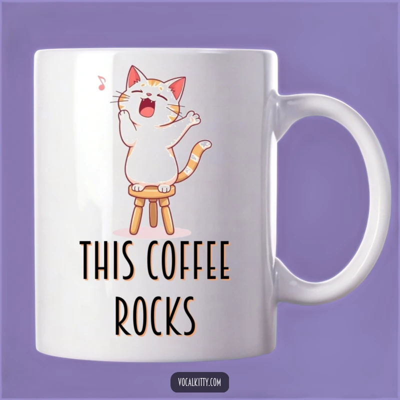 Funny Singing Cat Mug - Belting Out Tunes Gift for Music Lovers!