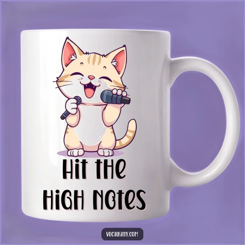 Funny Cat Singer Microphone Mug - Hilarious Gift for Aspiring Stars