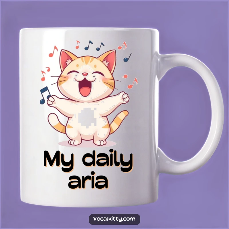Funny Singing Cat Mug: Joyful Song Gift for Music Lovers