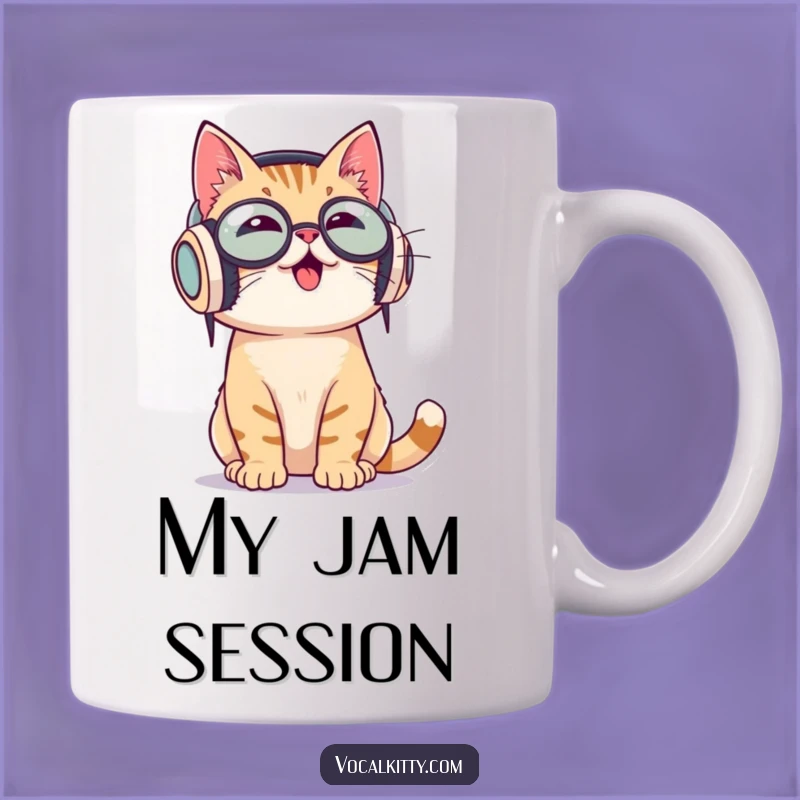Funny Cat Music Lover Mug - Hilarious Gift for Grooving Felines!