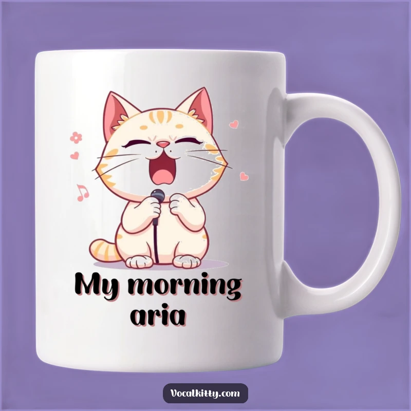 Funny Opera Cat Mug - Dramatic Feline Singer Gift Idea