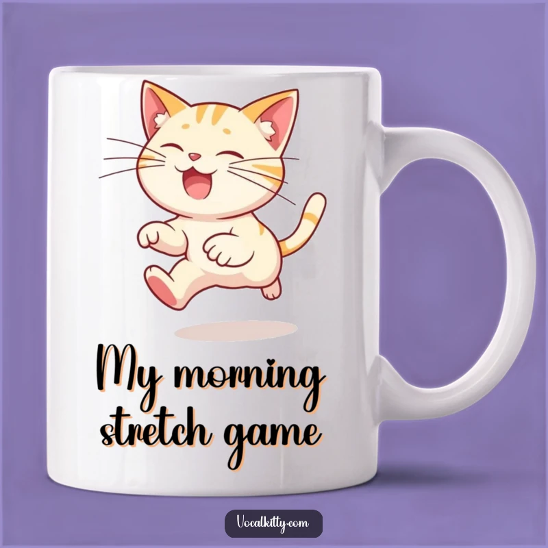 Funny Leaping Cat Mug: Whiskers of Joy, Perfect Gift for Cat Lovers