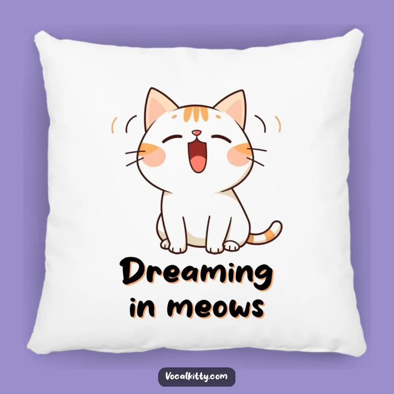 Funny Cat Loud Mouth Pillow - Snuggle with a Vocal Companion!