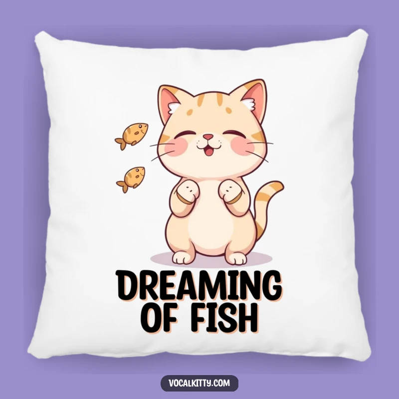 Funny Cat Juggling Fish Pillow: Plush Comfort with Hilarious Feline Acrobatics