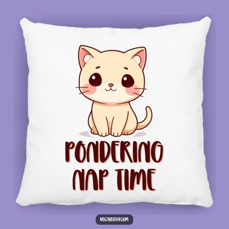 Funny Cat Pillow With Question Mark Tail, Cozy Comfort and Humor