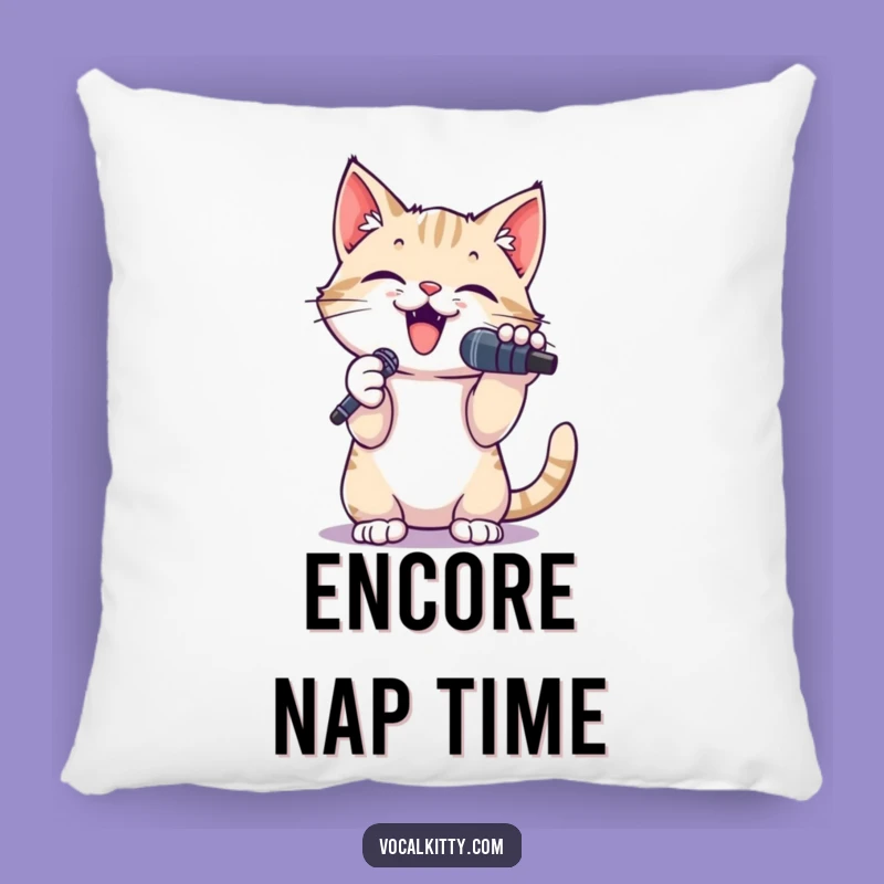 Funny Cat Singer Microphone Pillow - Comfy and Hilarious Stage Decor