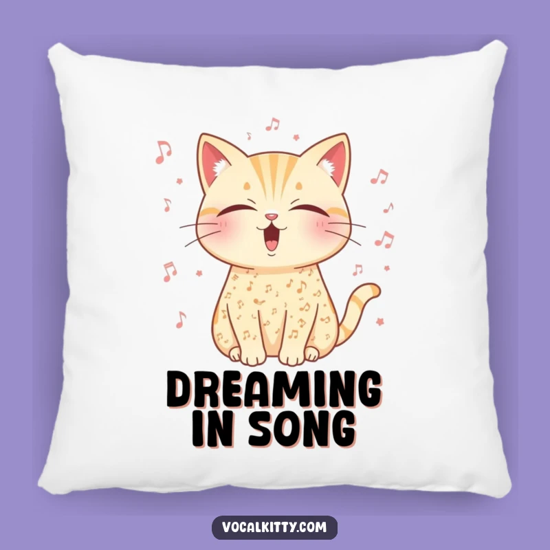 Funny Musical Cat Pillow - Cozy Comfort for the Harmonious!
