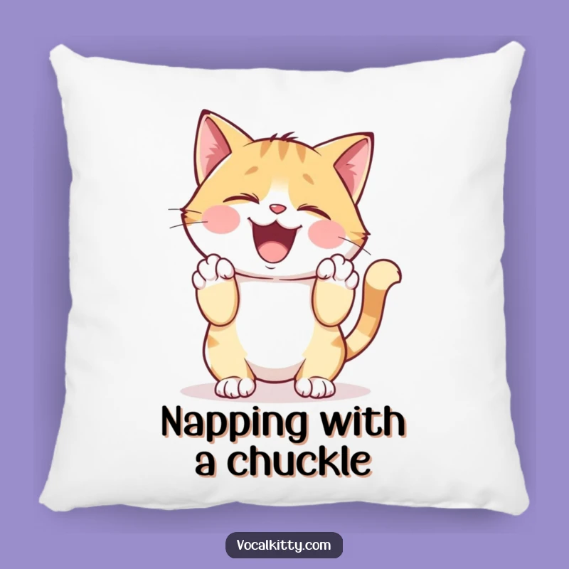 Funny Giggling Cat Pillow: Snuggle Up with Hilarious Joy!