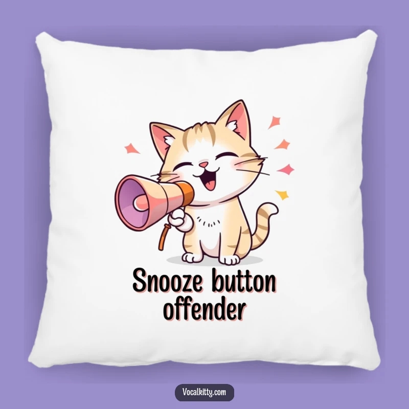 Funny Cat Megaphone Pillow: Cuddle Up with a Loud Feline's Gift