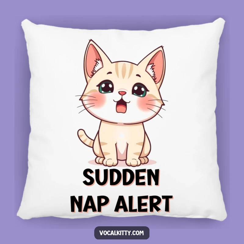 Funny Startled Cat Pillow - Cozy Comfort for Jumpy Souls
