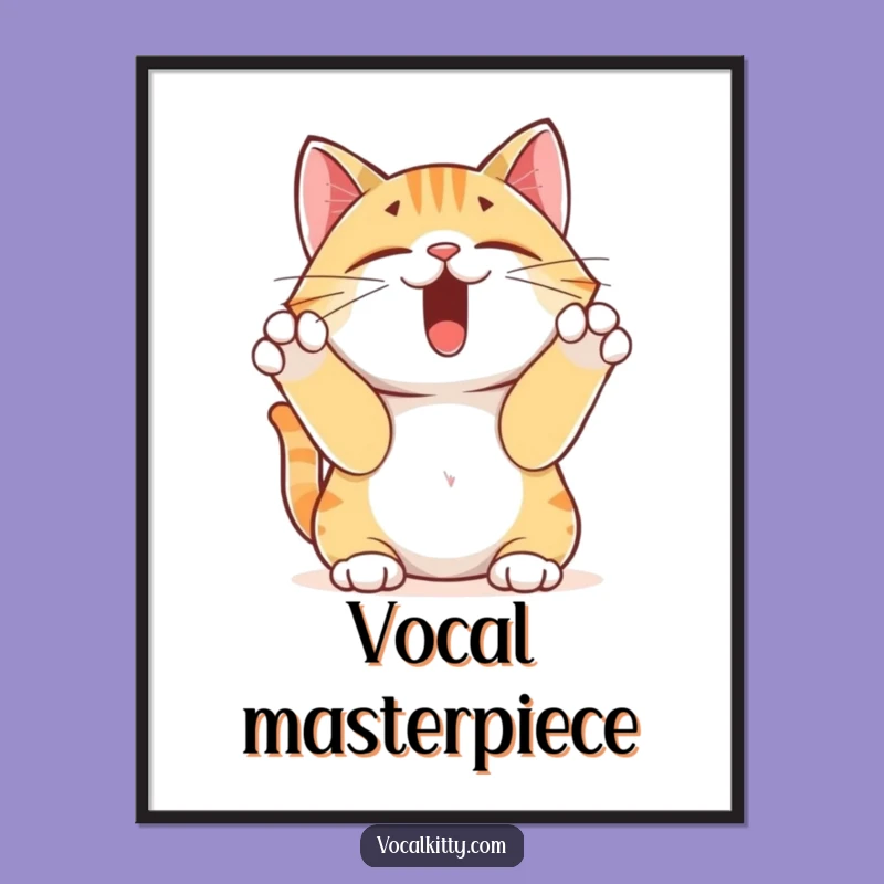 Funny Yodeling Cat Digital Art: Instant Hilarious Feline Music Download