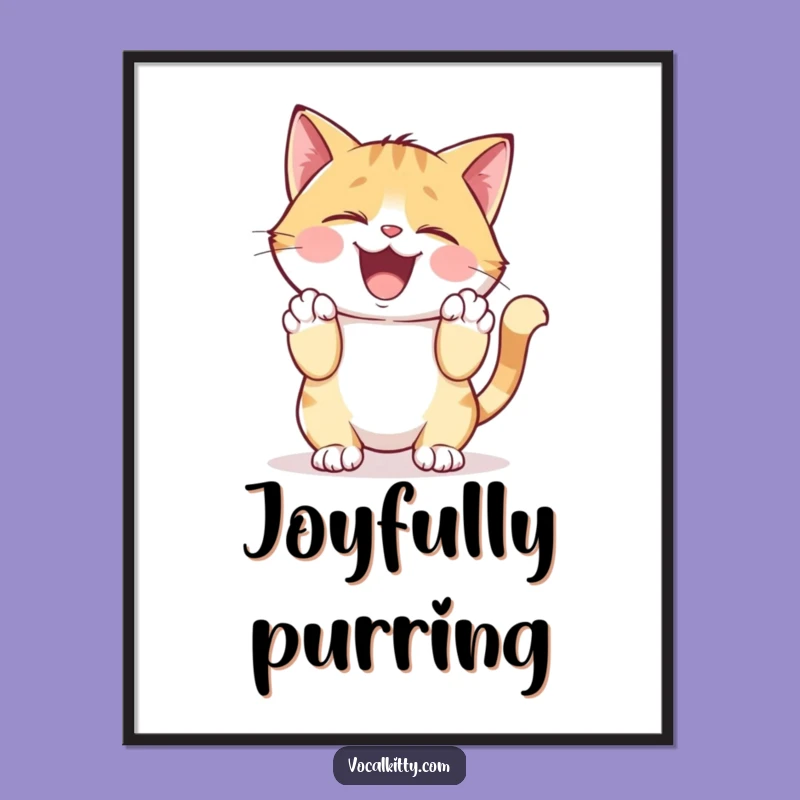 Funny Giggling Cat Digital Art Print: Instantly Add Joyful Laughter to Your Walls!