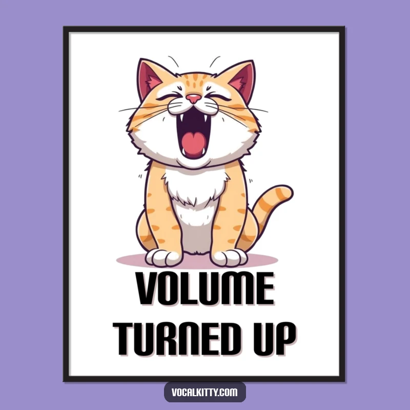 Funny Roaring Cat Digital Art - Unleash Fierce Wall Decor!