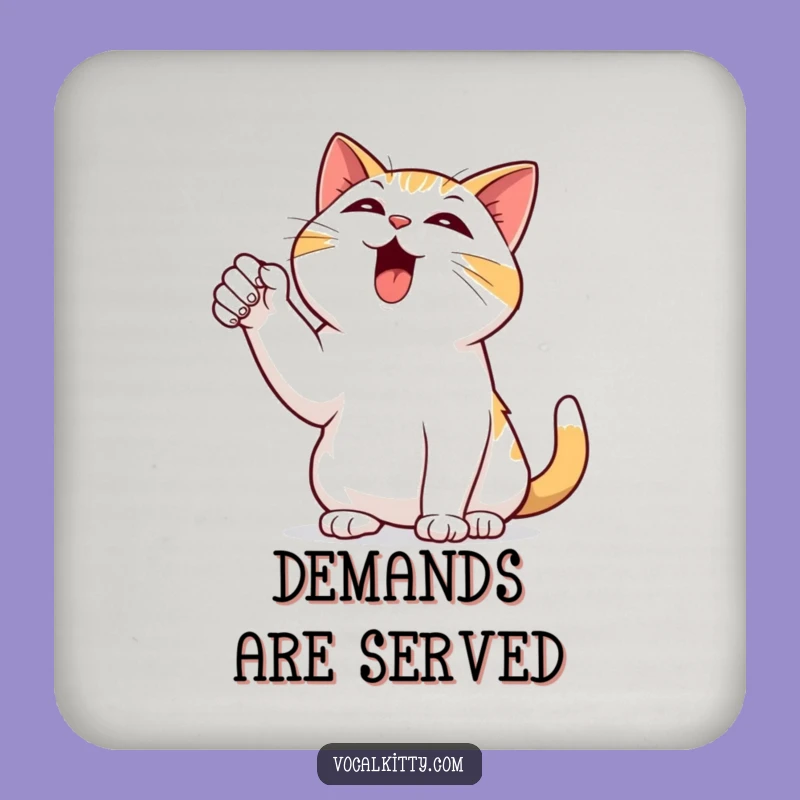 Funny Bellowing Cat Coaster: Protect Surfaces with Feline Comedy