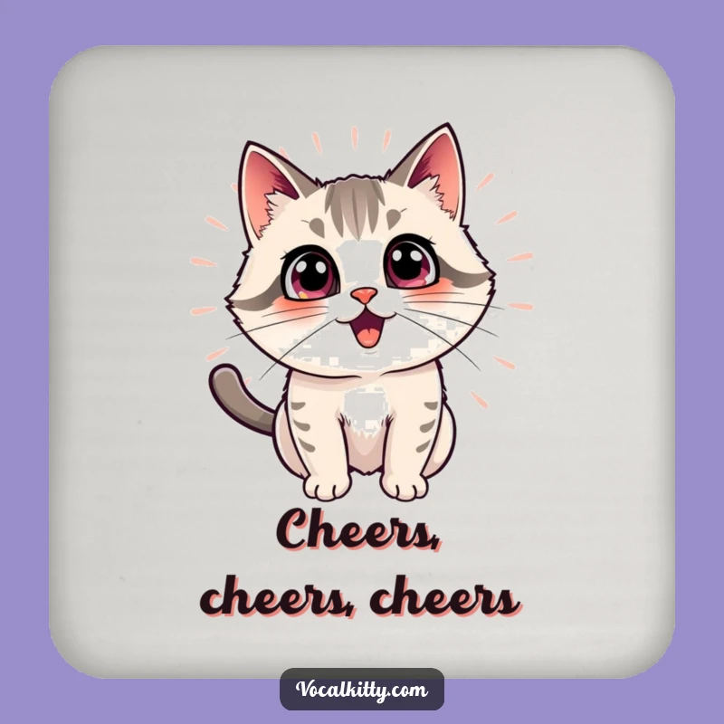 Funny Cat Echo Coaster: Protect Surfaces with Amplified Fun