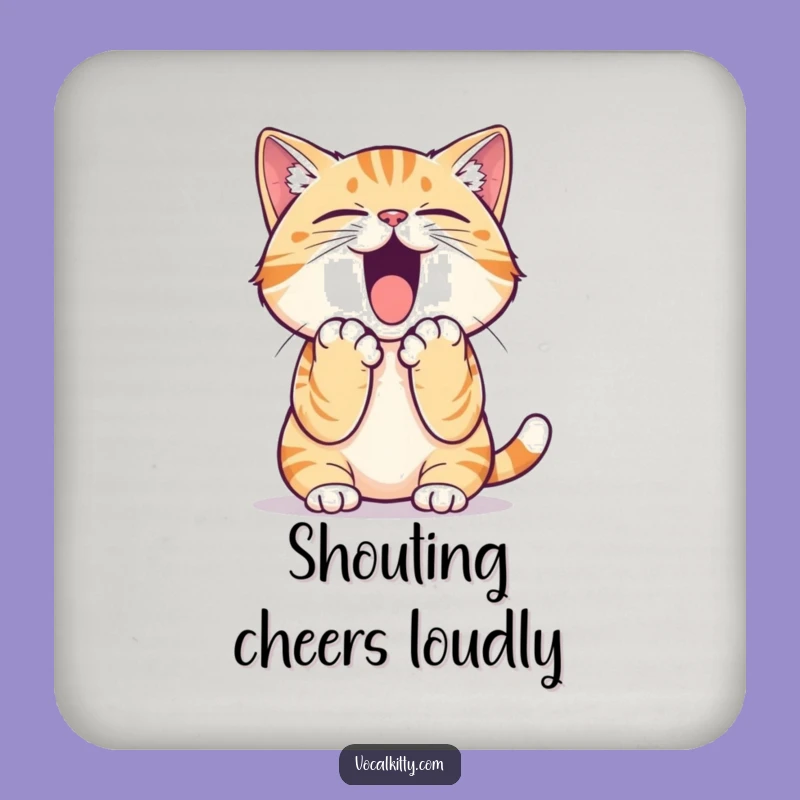 Funny Cat Yelling Coaster: Protect Surfaces with a Loud Laugh