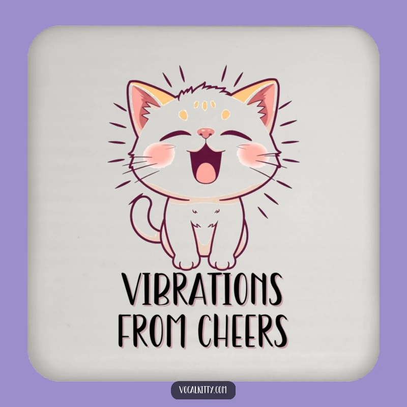 Funny Vibrating Cat Coaster - Noise Reaction Drink Protector Gift