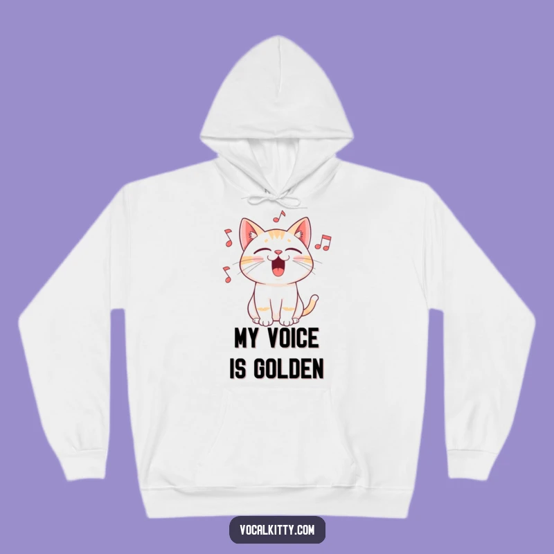 Cozy Funny Cat Singing Hoodie: Warm Up with a Feline Diva's Gift