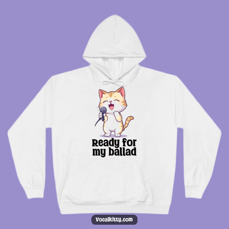 Cozy Funny Karaoke Cat Hoodie: Warm Up Your Voice and Style