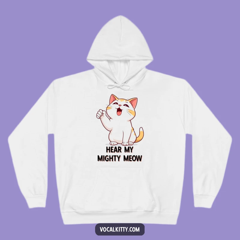 Funny Bellowing Cat Hoodie: Cozy Up with Comedic Feline Drama