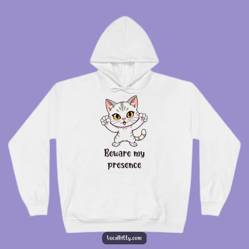 Funny Dramatic Cat Hoodie: Bold Pose - Cozy Funny Gift Idea