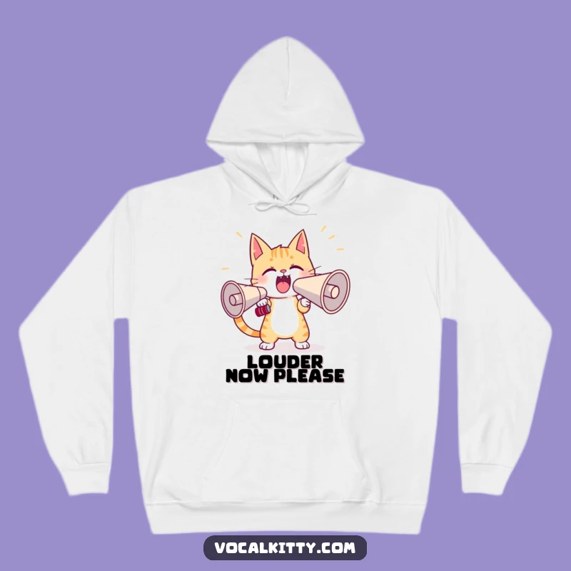 Funny Cat Yelling Megaphone Hoodie: Cozy Up with Some Laughs
