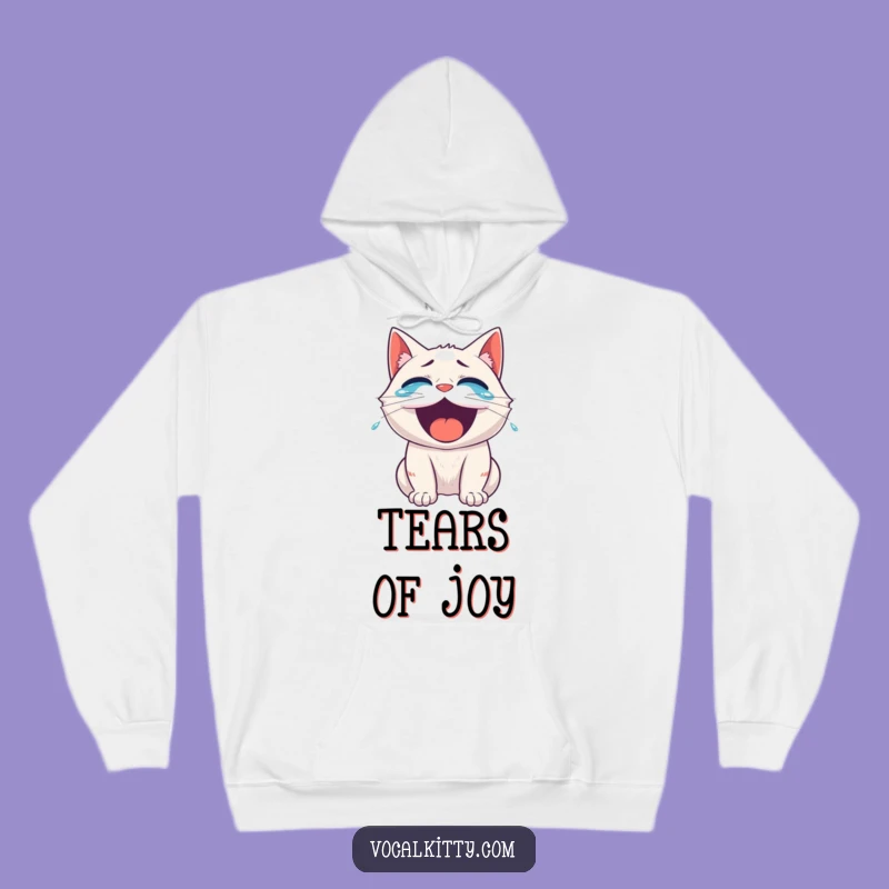 Funny Laughing Cat Tears Hoodie - Cozy Comfort & Hilarious Humor