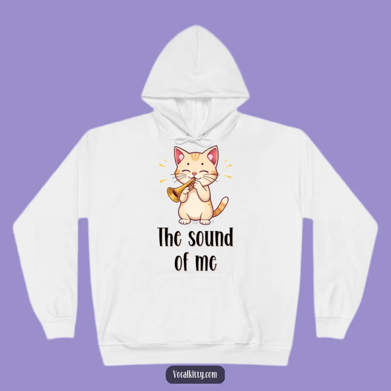 Cozy Funny Cat Trumpet Hoodie: Musical Meow Sweatshirt, Great Gift