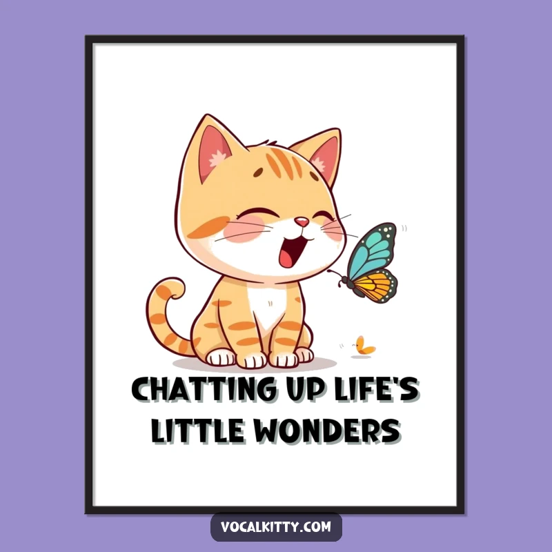 Funny Cat Chat Wall Art