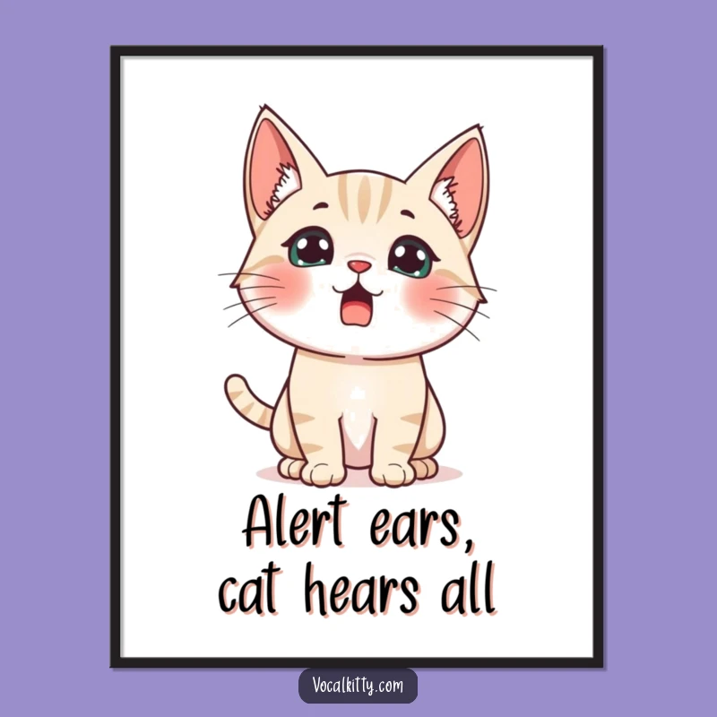 Free Printable Wall Art: Startled Cat for a Quirky, Lively Space