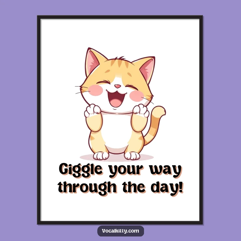 Hilarious Cat Laughing Art - Free Printable