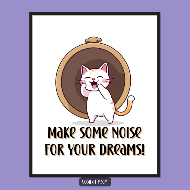 Big Sound Big Dreams Funny Cat Art