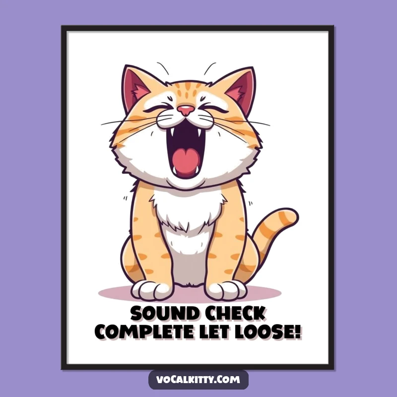 Free Printable Roaring Cat Wall Art: Hilarious Loud Feline Art Downloadable Decor