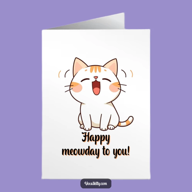 Loud Cat Birthday Card Free Printable: Roaring Fun Downloadable Gift
