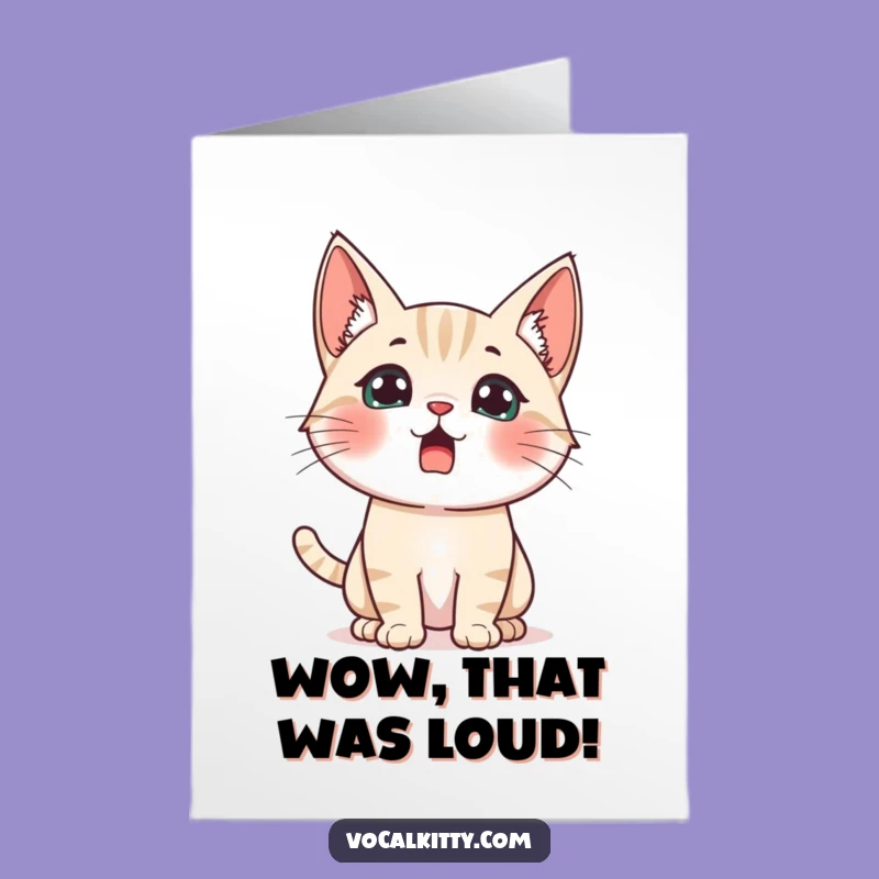 Free Printable Congrats Card: Startled Cat Reacting to Big News