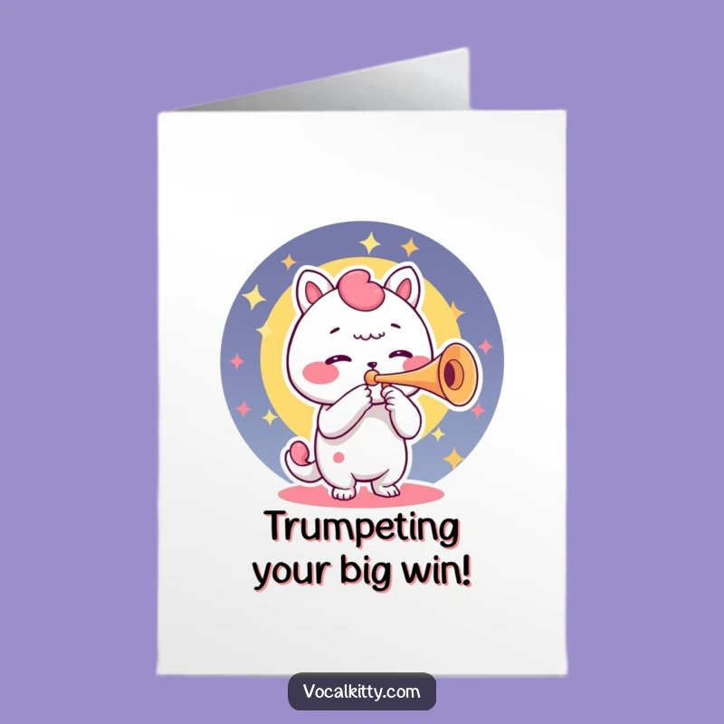 Hilarious Free Printable Congrats Card: Trumpet Voice Box Downloadable