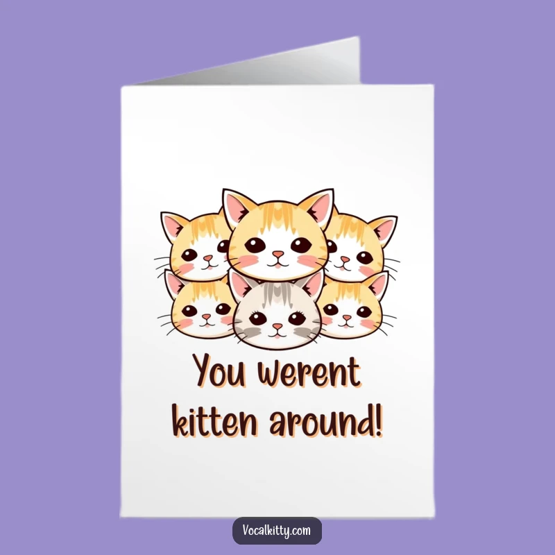 Free Printable Congrats Card: Whiskers Explosion Cats - Humorous Downloadable Congrats